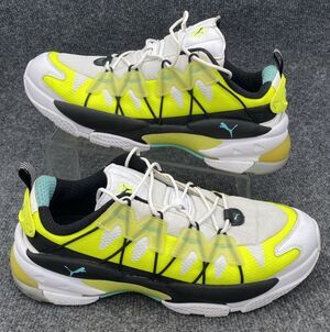 Puma LQDCELL Optic XI Training Shoes Men's Size 12 White Yellow Black 370928-01
